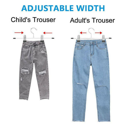 Metal Clip Hangers Trouser Skirt Coat Pants Bulk Clothes Clothing Coathangers AU - Aimall