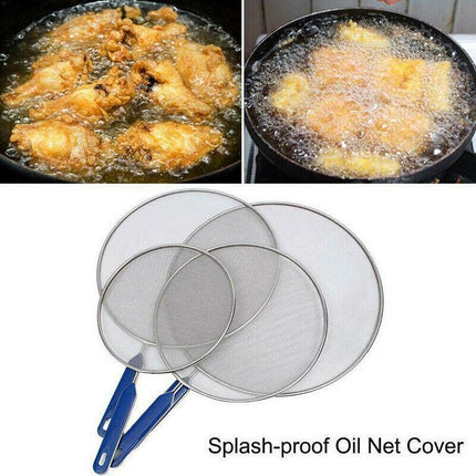 4Size Anti Splatter Guard Oil Net Splash Cover Pan Screen Kitchen Cooking Frying - Aimall