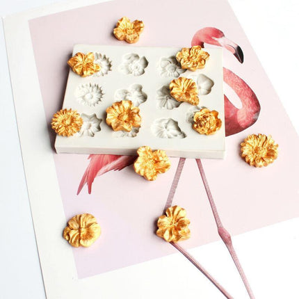 3D Silicone Flower Lace Fondant Mould Cake Border Decor Baking Mold SugarcraftAU - Aimall