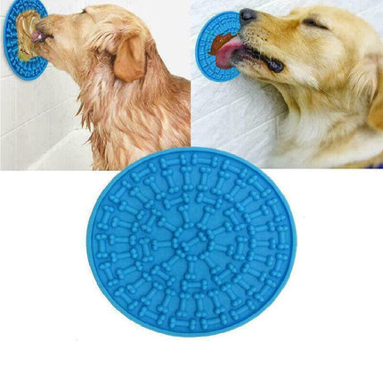 Fun Pet Dog Lick Pad Bath Washing Buddy Distraction Suction Grooming Helper Mat - Aimall