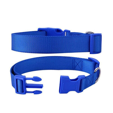 Dog Puppy Pet Collar Adjustable Nylon Toy Small Medium Large pink blue red black - Aimall