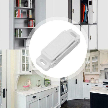 2/6/10/24/48pcs White Magnetic Door Catch Cupboard Cabinet Wardrobe Drawer Latch - Aimall