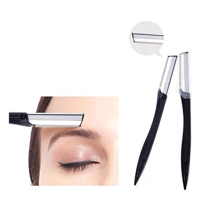 3PCS/Set Eyebrow Trimming Eyelash Brush Folding Tweezer Portable Makeup Tools AU - Aimall