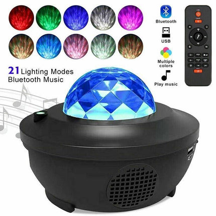 Led Galaxy Starry Night Light Projector Ocean Star Sky Party Baby Kids Room Lamp Aimall