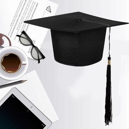 Mortarboard Graduation Hat Academic Cap Black Bachelor Master Chancellor Hat AU - Aimall