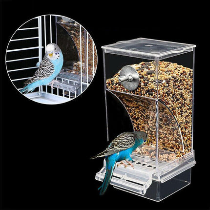 No Mess Bowl Auto Cage Bird Feeder Cup Automatic Parrot Canary Small Cockatiel - Aimall