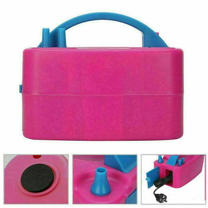 Electric Balloon Pump Ballon Inflator 600W Power 2 Nozzles Portable AU Plug Air - Aimall