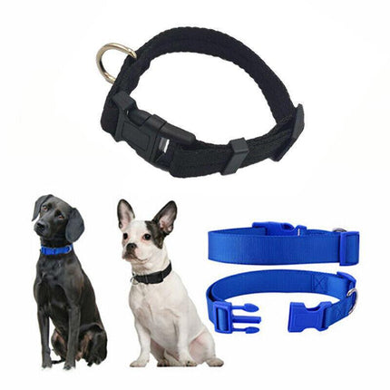 Dog Puppy Pet Collar Adjustable Nylon Toy Small Medium Large pink blue red black - Aimall