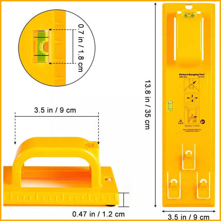Picture Hanging tool Tools Frame Hanger Easy Wall Photo Hanging Level Ruler AU - Aimall