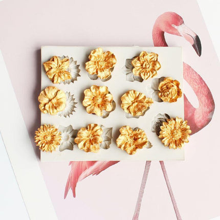 3D Silicone Flower Lace Fondant Mould Cake Border Decor Baking Mold SugarcraftAU - Aimall