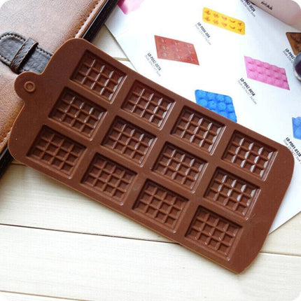 Mini Chocolate Bar Flexible Silicone Mold Candy Chocolate Cake Jelly Mould AU - Aimall
