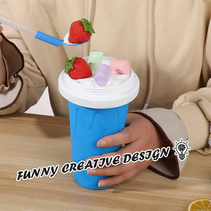 Slushie Maker Cup Quick Freeze Magic Squeeze Cup Milkshake Cup Ice Cream Maker - Aimall