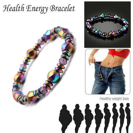 Magnetic Healing Therapy Arthritis Bracelet Hematite Weight Loss Pain Relief - Aimall