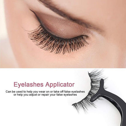 Magnetic False Eyelashes Natural Eye Lashes Extension Liquid Eyeliner Tweezer AU - Aimall