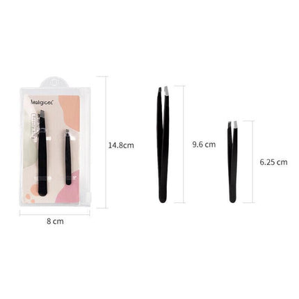 STAINLESS STEEL Hair Eyebrow TWEEZERS Plucker Puller Beauty Nail Slanted Tip AU - Aimall