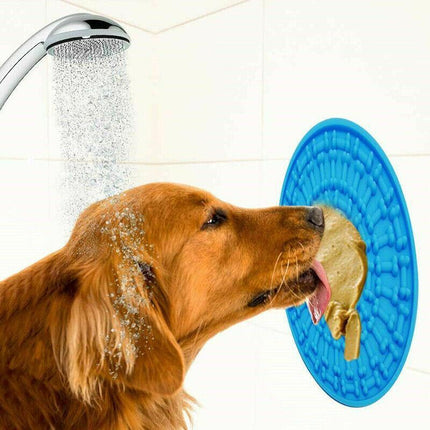 Fun Pet Dog Lick Pad Bath Washing Buddy Distraction Suction Grooming Helper Mat - Aimall