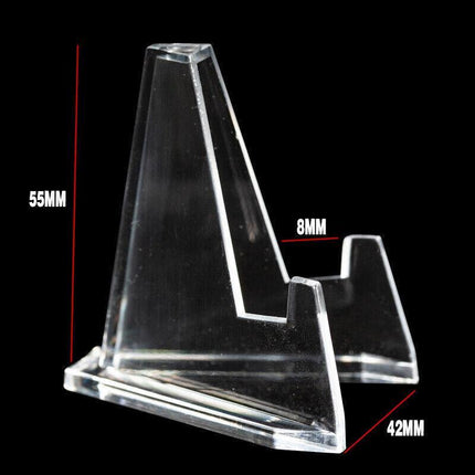20PCS Acrylic Clear Stand for Trading Card PSA Pokemon Card Holders Small Stand - Aimall