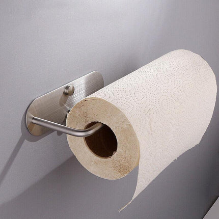 Kitchen Hanger Paper Roll Cabinet Towel Holder OrganizerRack Shelf Wall Adhesive - Aimall