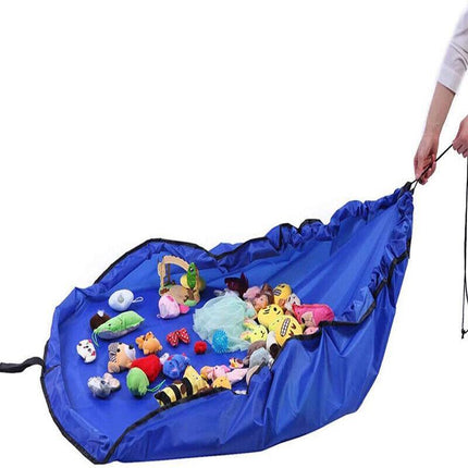 150cm Kids Play Mat Bag Portable Toy Storage Organizer Lego Toys Drawstring Bag - Aimall