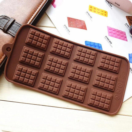 Mini Chocolate Bar Flexible Silicone Mold Candy Chocolate Cake Jelly Mould AU - Aimall