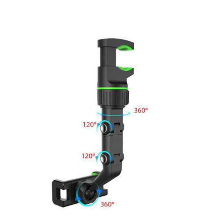360°Car Rear View Mirror Mount Holder Stand For Phone Multifunctional Universal~ - Aimall