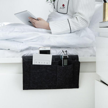 Storage Bag Hanging Sofa Bedside Organizer Caddy Pocket Bed Phone Book Holder AU - Aimall