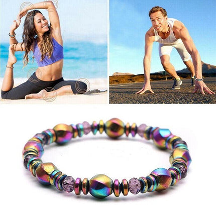 Magnetic Healing Therapy Arthritis Bracelet Hematite Weight Loss Pain Relief - Aimall
