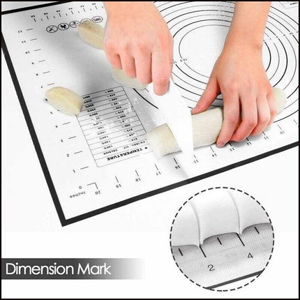 Non-Stick Silicone Baking Mat Rolling Cake Dough Scale Pastry Clay Fondant Sheet - Aimall