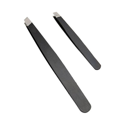 STAINLESS STEEL Hair Eyebrow TWEEZERS Plucker Puller Beauty Nail Slanted Tip AU - Aimall