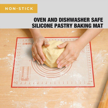 Non-Stick Silicone Baking Mat Rolling Cake Dough Scale Pastry Clay Fondant Sheet - Aimall