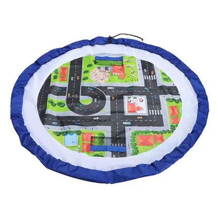 150cm Kids Play Mat Bag Portable Toy Storage Organizer Lego Toys Drawstring Bag - Aimall