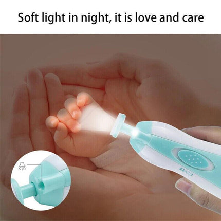 Electric Baby Nail Trimmer Infant Newborn Safe Grinder Clipper Tools Set AUStock - Aimall