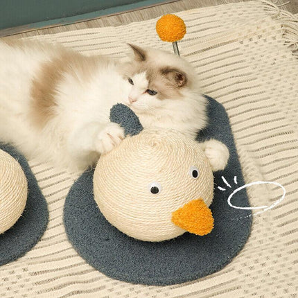 Cat Scratching Post with Ball Pet Scratcher Toy Claw Grinding Climbing Tree AU - Aimall