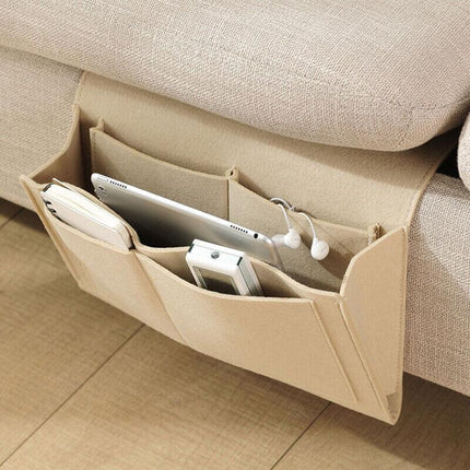 Storage Bag Hanging Sofa Bedside Organizer Caddy Pocket Bed Phone Book Holder AU - Aimall