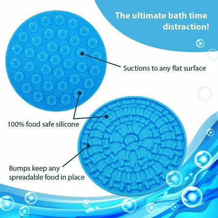 Fun Pet Dog Lick Pad Bath Washing Buddy Distraction Suction Grooming Helper Mat - Aimall