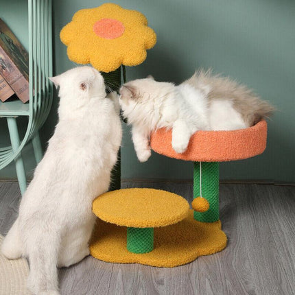 Cat Scratching Post Cactus Cat Scratcher Featuring Condo Tower House Trees Ball - Aimall