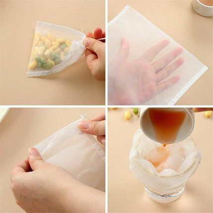 Micron Reusable Nylon Fine Mesh Food Strainer Filter Bag for Nut Milk Coffee AU - Aimall