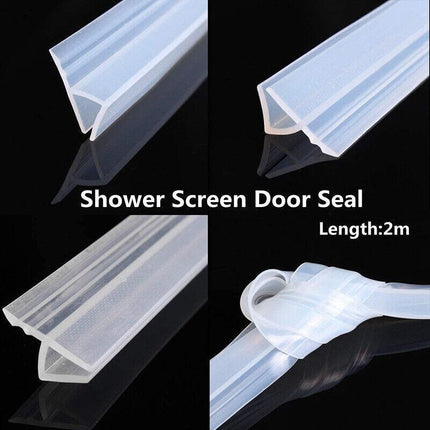2M 6mm Seal Strip Screen Door Bathroom Shower Water Silicone H Shape AU - Aimall