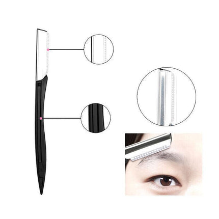3PCS/Set Eyebrow Trimming Eyelash Brush Folding Tweezer Portable Makeup Tools AU - Aimall