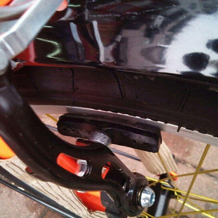 4PCS Mountain Bicycle V Braking Pads Blocks Shoes for Bike V Brake System Black - Aimall
