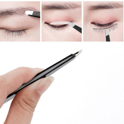 STAINLESS STEEL Hair Eyebrow TWEEZERS Plucker Puller Beauty Nail Slanted Tip AU - Aimall