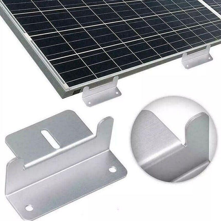 8PCS Solar Panel Mounting Z Bracket Set For Flat Roof Wall Mount Kit Aluminum AU - Aimall