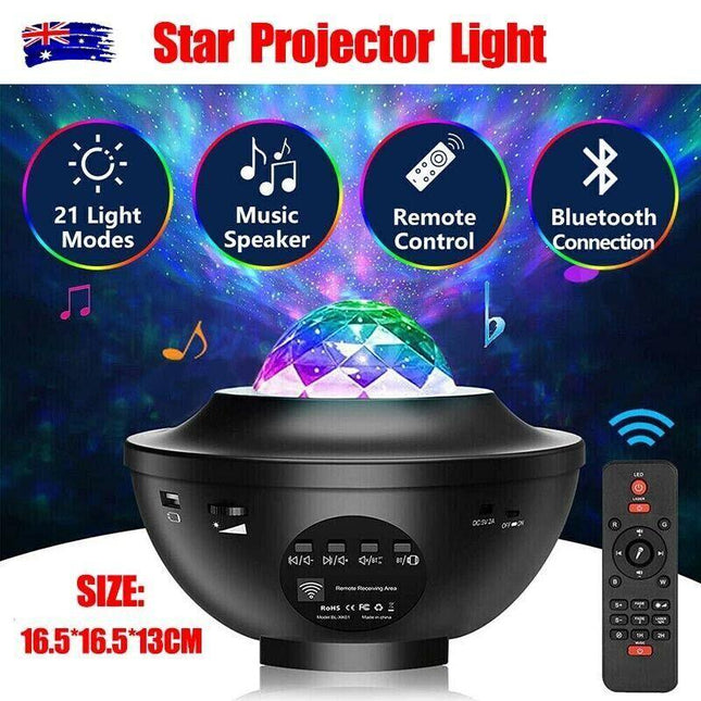Led Galaxy Starry Night Light Projector Ocean Star Sky Party Baby Kids Room Lamp Aimall