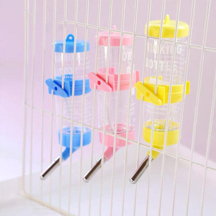 2X Pet Guinea Pig Rabbit Hamster Rat Drinker Drinking Water Bottle Waterer 250ML - Aimall