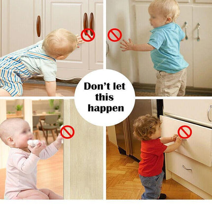 30PCS Magnetic No Drilling Cabinet Drawer Cupboard Baby Kids Safety Locks AU - Aimall