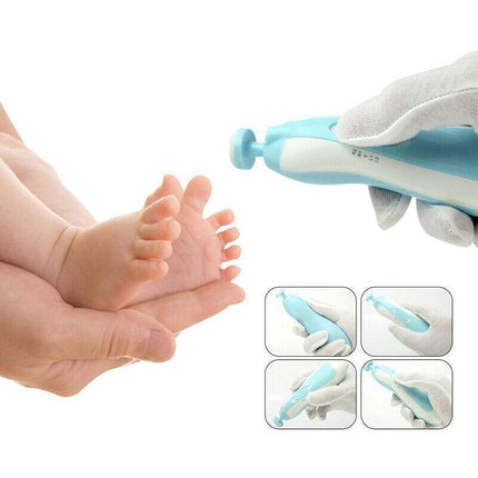Electric Baby Nail Trimmer Infant Newborn Safe Grinder Clipper Tools Set AUStock - Aimall