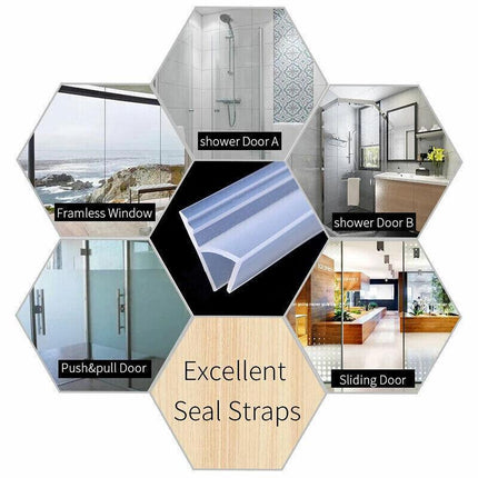 2M 6mm Seal Strip Screen Door Bathroom Shower Water Silicone H Shape AU - Aimall