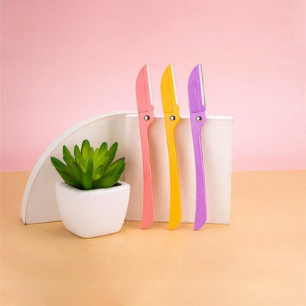 3PCS Women's Eyebrow Razor Dermaplaning Kit Facial Hair Shaving Razor Tool AU - Aimall