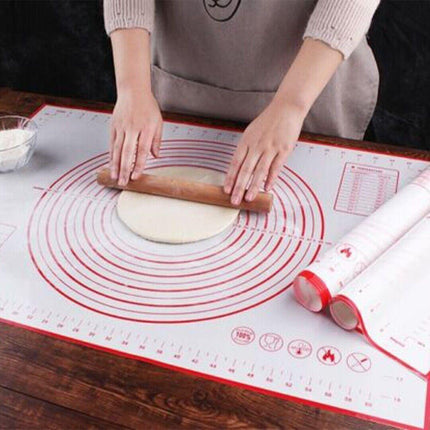 Non-Stick Silicone Baking Mat Rolling Cake Dough Scale Pastry Clay Fondant Sheet - Aimall