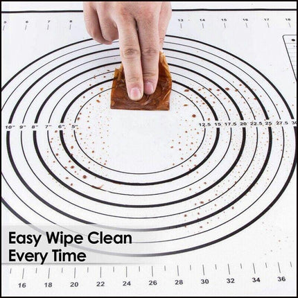 Non-Stick Silicone Baking Mat Rolling Cake Dough Scale Pastry Clay Fondant Sheet - Aimall